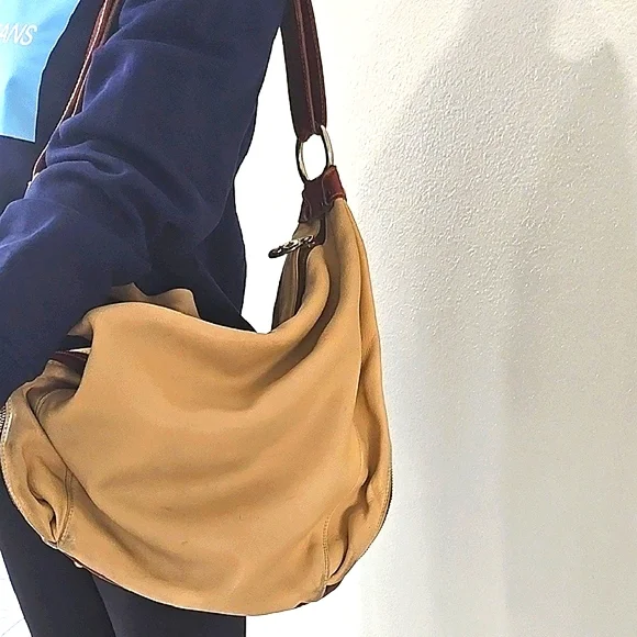 Marino Orlandi Brown and Tan Leather  Shoulder Bag Made In Italy. - Picture 4 of 14